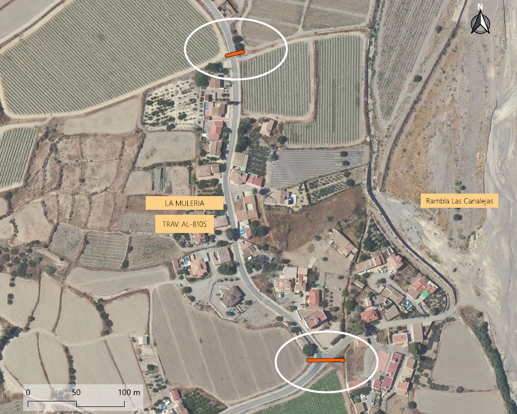 actuación pluviales en Muleria