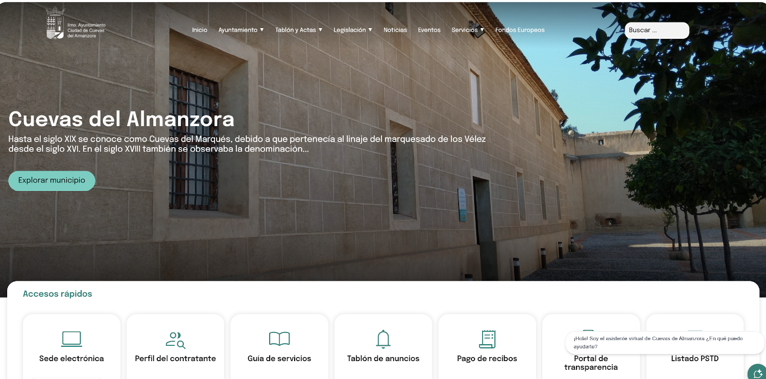 web Ayuntamiento de Cuevas del Almanzora
